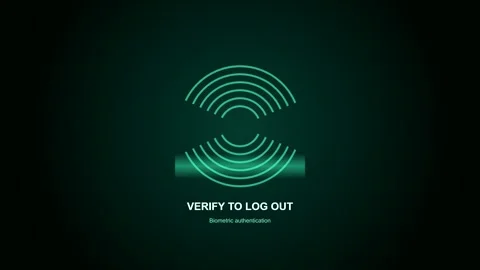 Motion graphics loop of cybersecurity verification interface Stock Footage 347396794