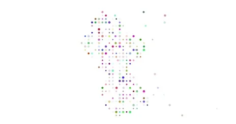 Motion Graphics Orbs Emerge Shaping Post-Conceptual Map Form Stock Footage 317047949