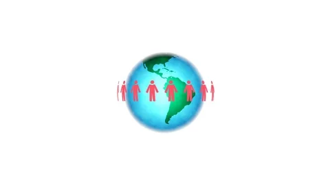 Motion graphics : people and unity Stock Footage