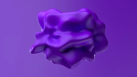 Motion graphics, purple soap bubble isolated on a purple background,4K Stock Footage 120609333