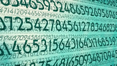 Motion graphics random numbers chaos Stock Footage 83479970