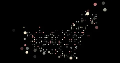 Motion Graphics Reveal UAE Map Outline From Dots Stock Footage 318744656
