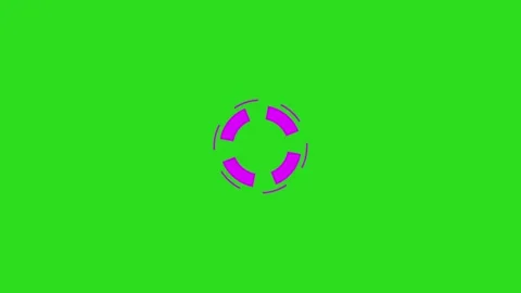 Motion graphics rotated circle shape elements green screen 4k Stock Footage 267609506