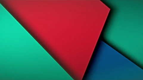 A motion graphics scene of a vibrant gradient triangle and rectangle shapes Stock Footage 320393529