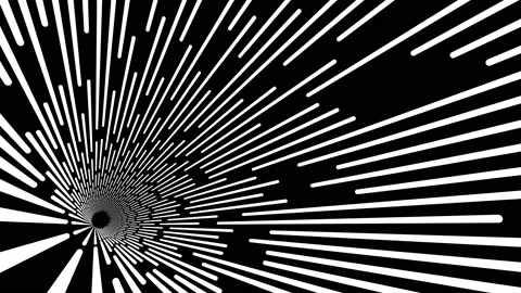 Motion graphics seamless loop of flight into an endless tunnel. Futuristic Stock Footage 131762475