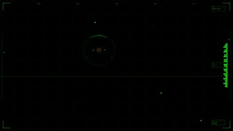 Motion graphics show hud animation with green elements in a dark setting fo.. Stock Footage 328434819