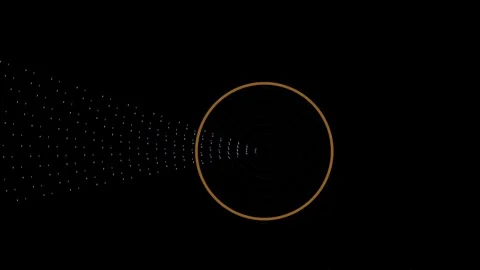 Motion graphics showing circular light pattern in dark Stock Footage 339580234
