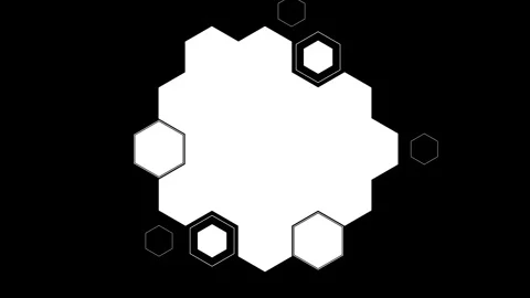 Motion graphics showing a hexagonal shield deploying and retracting Stock Footage 341501432