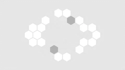 Motion graphics showing a hexagonal shield deploying and retracting Stock Footage 341501444