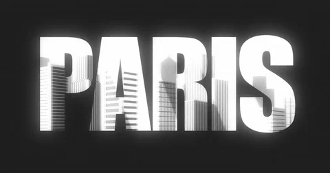 Motion Graphics Skyline Text - PARIS Stock Footage 71840290