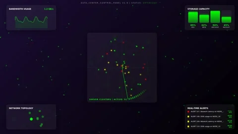 Motion Graphics of Spacecraft Navigation System with Dynamic Data Visualiza.. Vídeos de archivo 342540817
