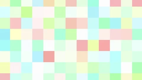 Motion graphics square mosaic tile pattern - pastel tones Stock Footage 94755786
