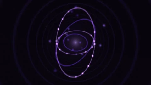Motion graphics of swirling circles and glowing shapes in Stock Footage 339006435