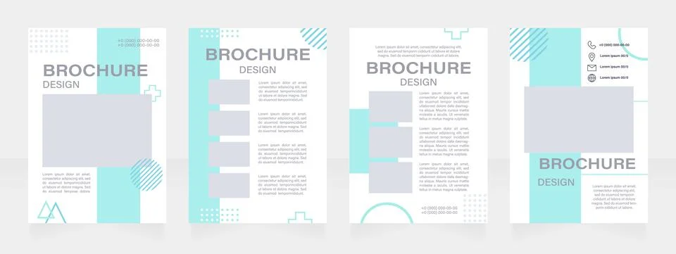 Motion graphics tutorial blank brochure layout design Stock Illustration