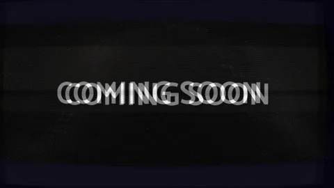 Motion graphics with VHS and Glitch effects. Outro with text COMING SOON on Stock Footage 162107680