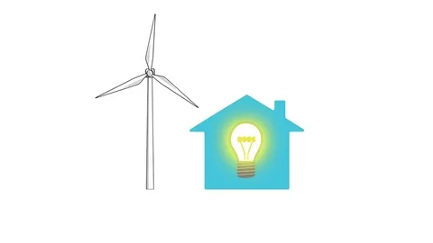 Motion graphics video: Alternative energy supply Stock Footage 75750480