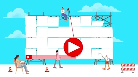 Motion graphics video editing Stock Footage 303685506