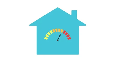 Motion graphics video: Home smart metering Stock Footage 75750873