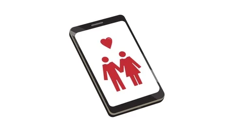 Motion graphics video: Internet dating 库存影片 75751296