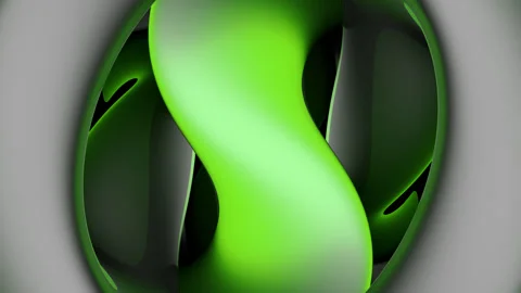 Motion graphics video of a twisting liquid glass swirling torus shape. Stock Footage 335095839