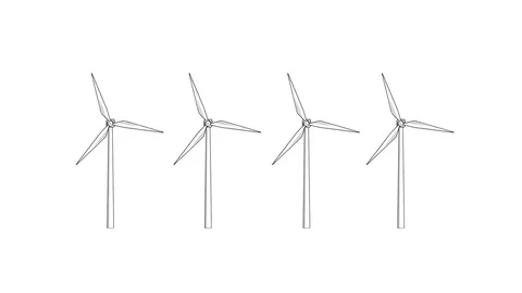 Motion graphics video: Wind power Stock Footage 75754555