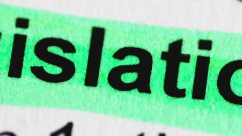 Motion of green marker on legislation word Video stock 72075352