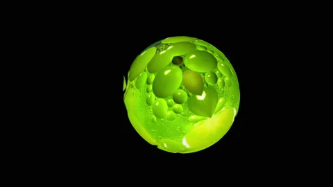 Motion of green shape sphere Stock Footage 138329543