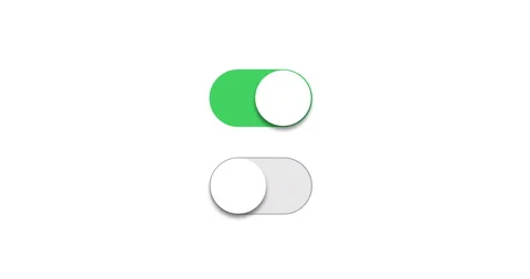 Motion green slider button on white Stock Footage 95990285