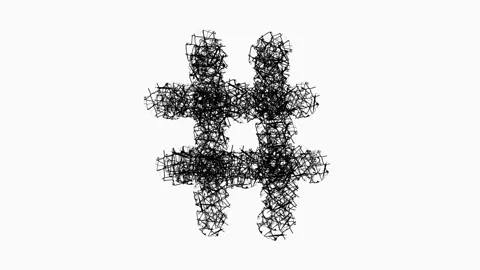 Motion Of Hashtag Symbol On White Background Stock Footage 324862319