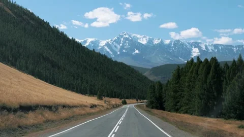 Motion Highway Serpentine Pass In Hilly Mountains View From Driving Car Vehicle Stock Footage 165871011