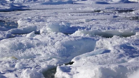 Motion of the  ice and snow Stock Footage 92565523