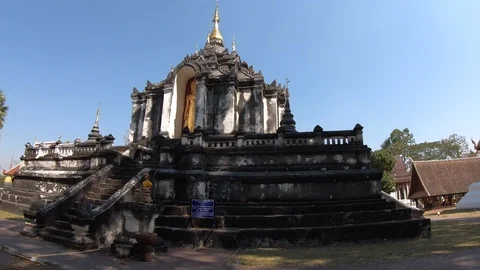 Motion laps archaeological site north lamphun watprayuen at Thailand Stock Footage 103454160