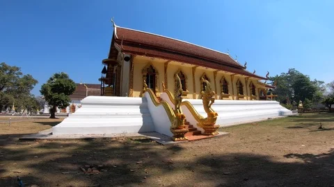 Motion laps archaeological site north lamphun watprayuen at Thailand Stock Footage 103454568