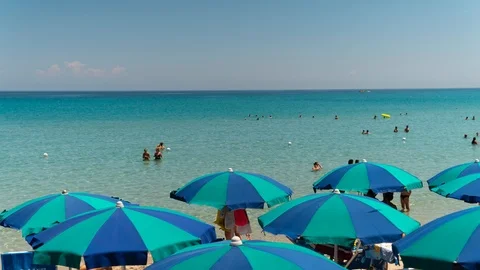 Motion lapse of the beach Stock Footage 110981641