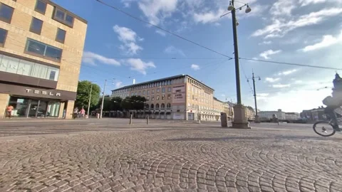 Motion Lapse at Gothenburg Central Square, Sweden 動画素材 139345853