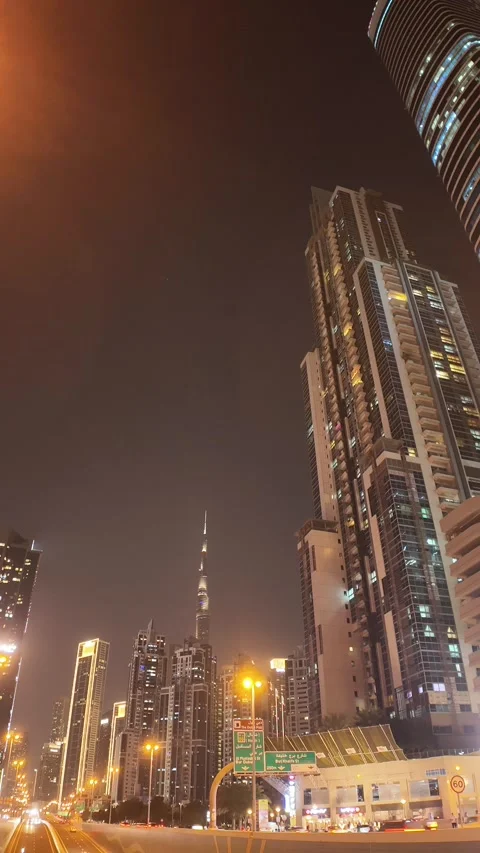 Motion Lapse video of Dubai traffic and infrastructure taken on 12-Jan-2024 on t Stock Footage 338278519