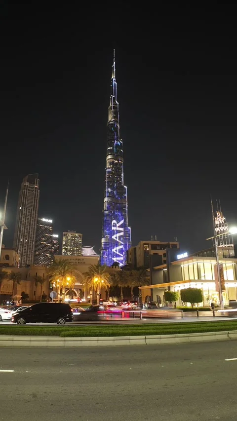 Motion Lapse video of Dubai traffic and infrastructure taken on 12-Jan-2024 on t Stock Footage 338278556