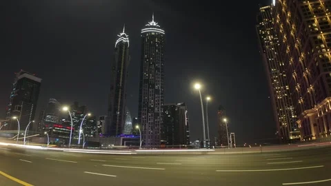 Motion Lapse video of Dubai traffic and infrastructure. Stock Footage 338278637