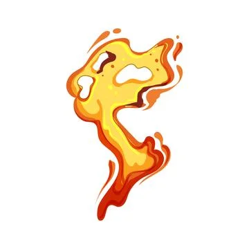 Motion lava splash cartoon vector illustration 스톡 일러스트
