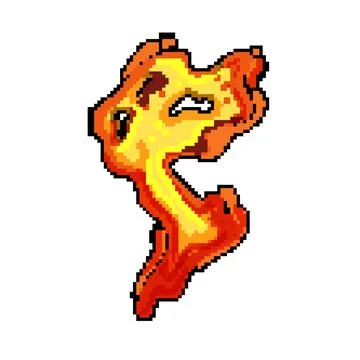 Motion lava splash pixel art vector illustration イラスト素材