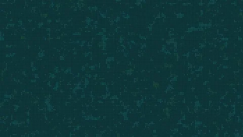 Motion Leeds Digital Tech Grid Loop with Teal &amp; Green LED Dots Stock Footage 345698035