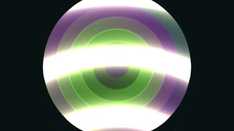Motion of light creating concentric circles against a dark Видео 338328335