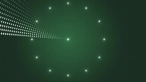 Motion of light dots creating patterns in green background Stock Footage 339324787