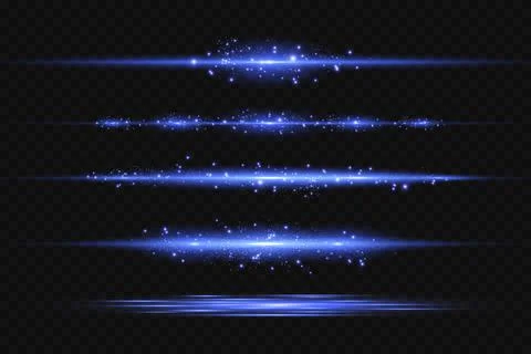 Motion light effect for banners. Blue lines. The effect of speed on a blue Illustrazione stock