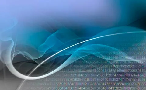 Motion lines on blue blurred background Stock Illustration