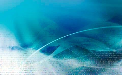 Motion lines on blue blurred background Stock Illustration