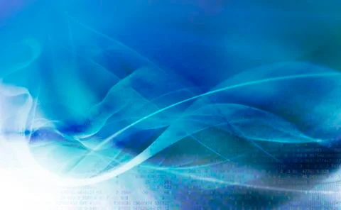 Motion lines on blue blurred background Stock Illustration