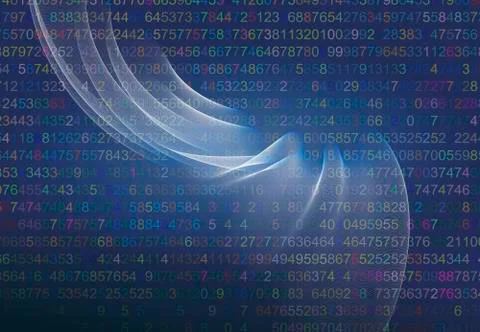 Motion lines on colorful numbers texture Stock Illustration