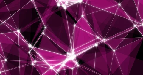 Motion Loop Background Abstract Dynamic Plexus Futuristic Technology. 3d render Stock Footage 102701867