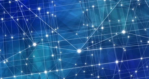 Motion Loop Background Abstract Dynamic Plexus Futuristic Technology. 3d render Video stock 102939672